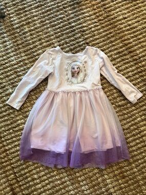 H&M Girls Pink and Purple Frozen Elsa Tulle Dress